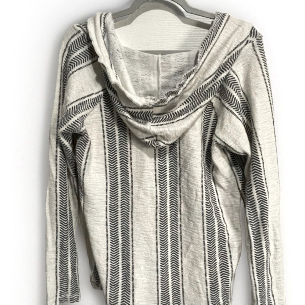 Ocean Drive Women's Baja Hoodie Size Small Stripes Long Sweatshirt - Picture 2 of 4